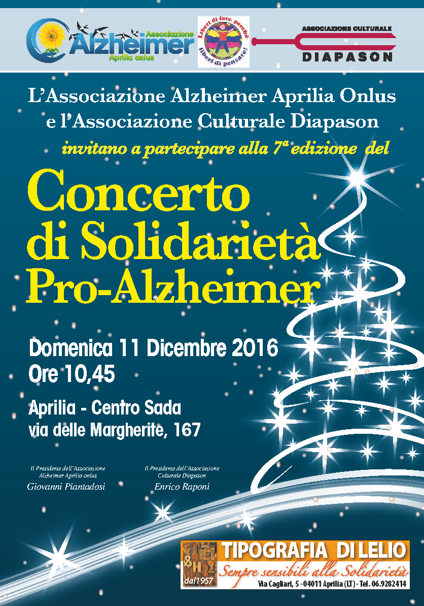Concerto di Natale dell'associazione Alzheimer Aprilia - Il Corriere della Città