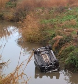 auto nel fosso Ardea