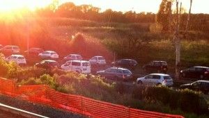 Foto scattata dai pendolari della Roma-Lido