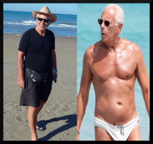 Foto del giorno: Giorgio Armani a Tor San Lorenzo ma è un sosia!