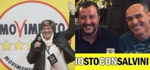 Giuliana Di Pillo e Guido Contu (assieme a Matteo Salvini)