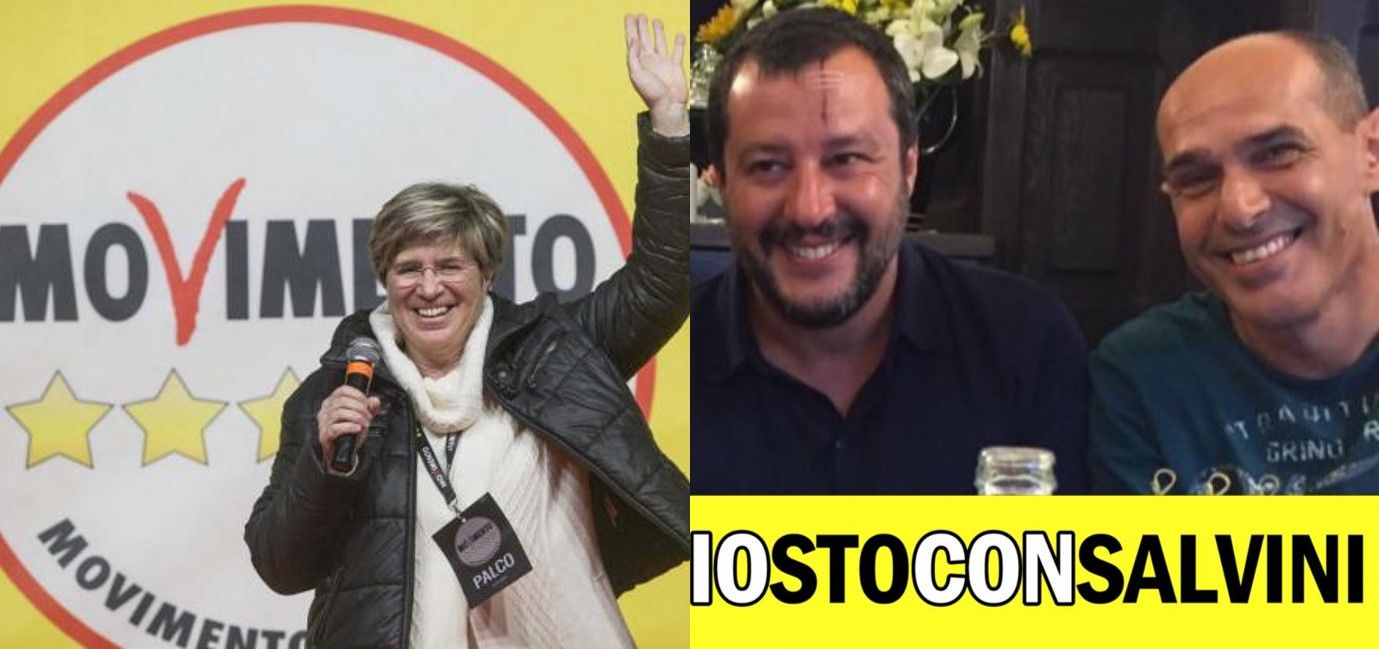 Giuliana Di Pillo e Guido Contu (assieme a Matteo Salvini)