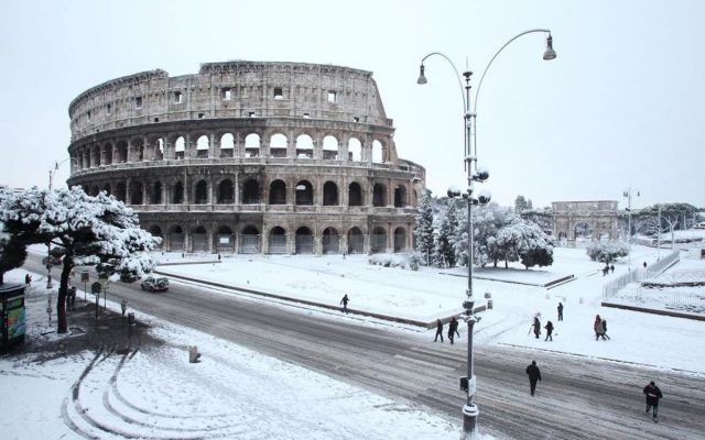 Il meteo neve a roma