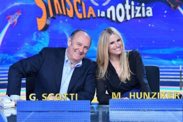 striscia-la-notizia-hunziker-scotti Michelle Hunziker e Gerry Scotti