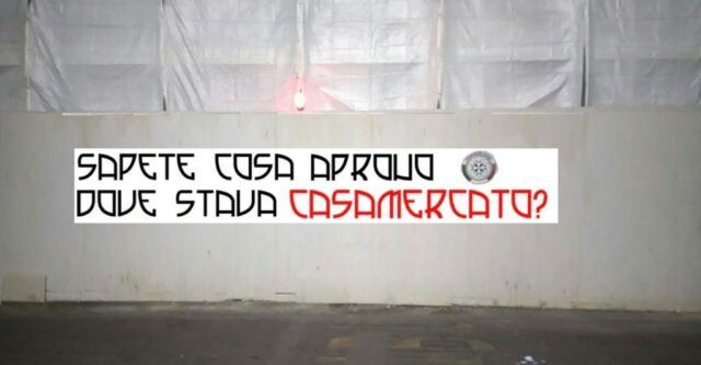 striscione ex casamercato