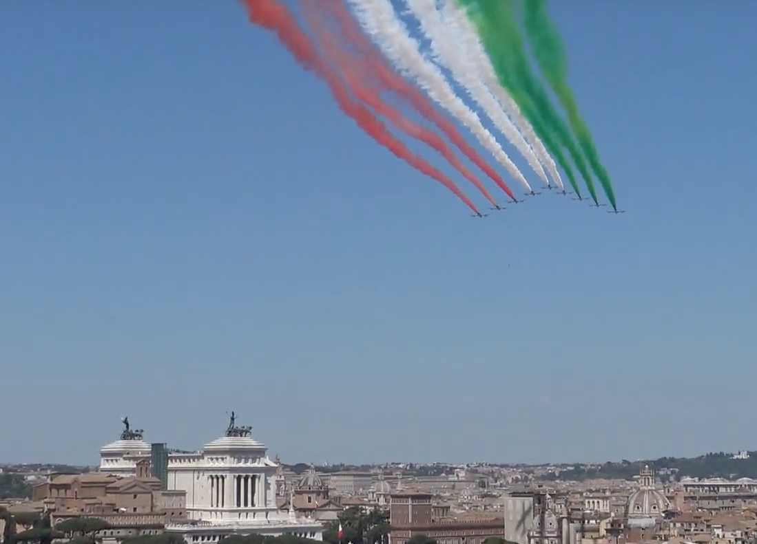 Frecce Tricolori a Roma per la Festa della Repubblica