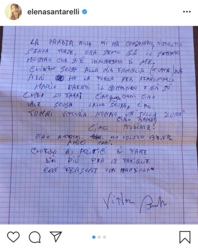 Latina Elena Santarelli Pubblica La Lettera D Addio Dello Zio Morto Suicida