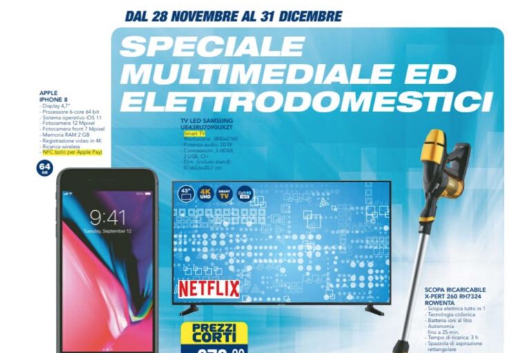 Esselunga, volantino offerte smartphone, elettrodomestici, smart tv e