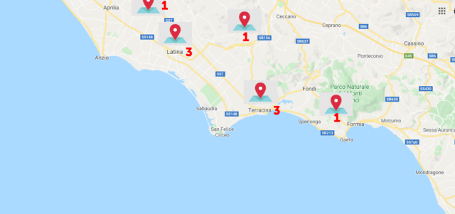 MAPPA BASE ASL LATINA263 coronavirus asl latina
