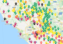 coronavirus mappa comuni lazio