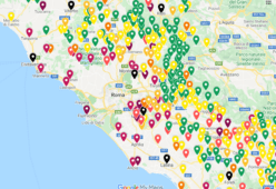 mappa coronavirus lazio