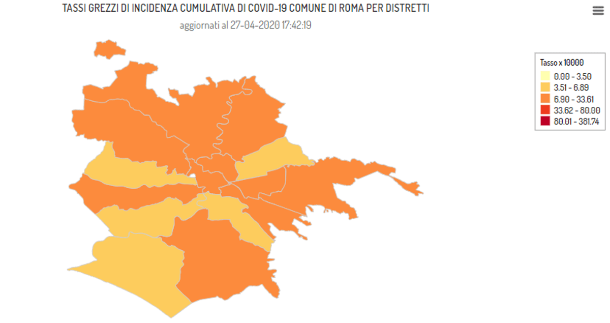 coronavirus quartieri roma