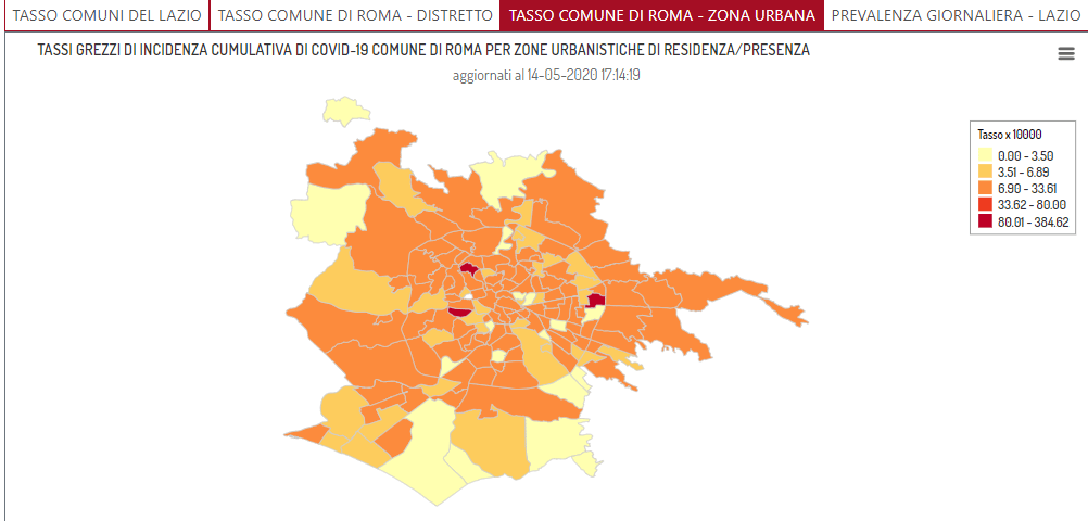 coronavirus quartieri roma