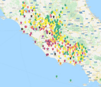 mappa coronavirus lazio