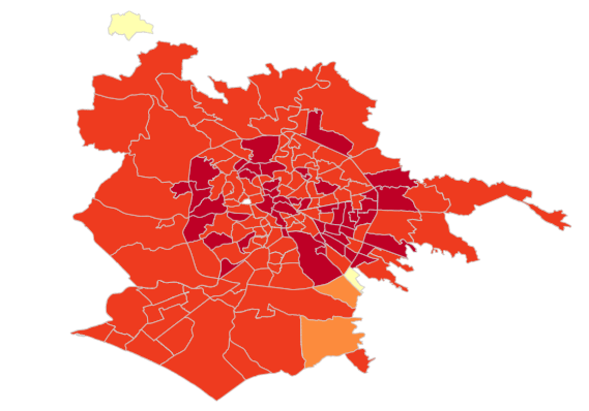 coronavirus quartieri roma