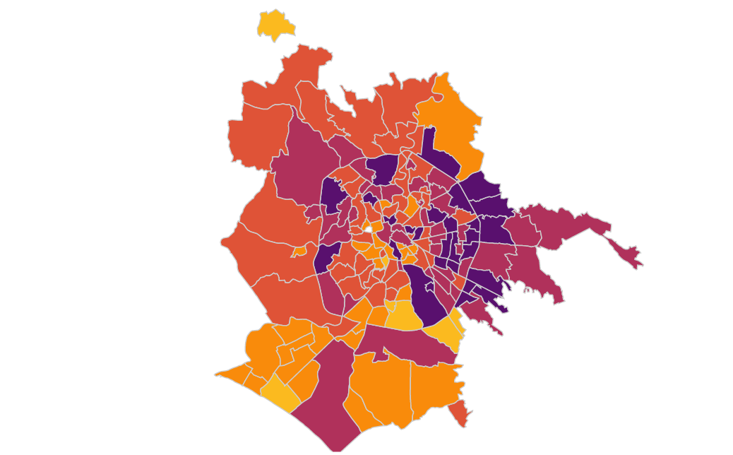 Mappa contagi Roma