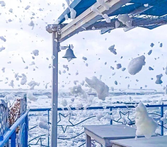 nevica schiuma anzio