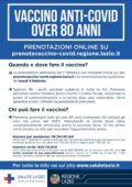 Vaccino Over 80 nel Lazio