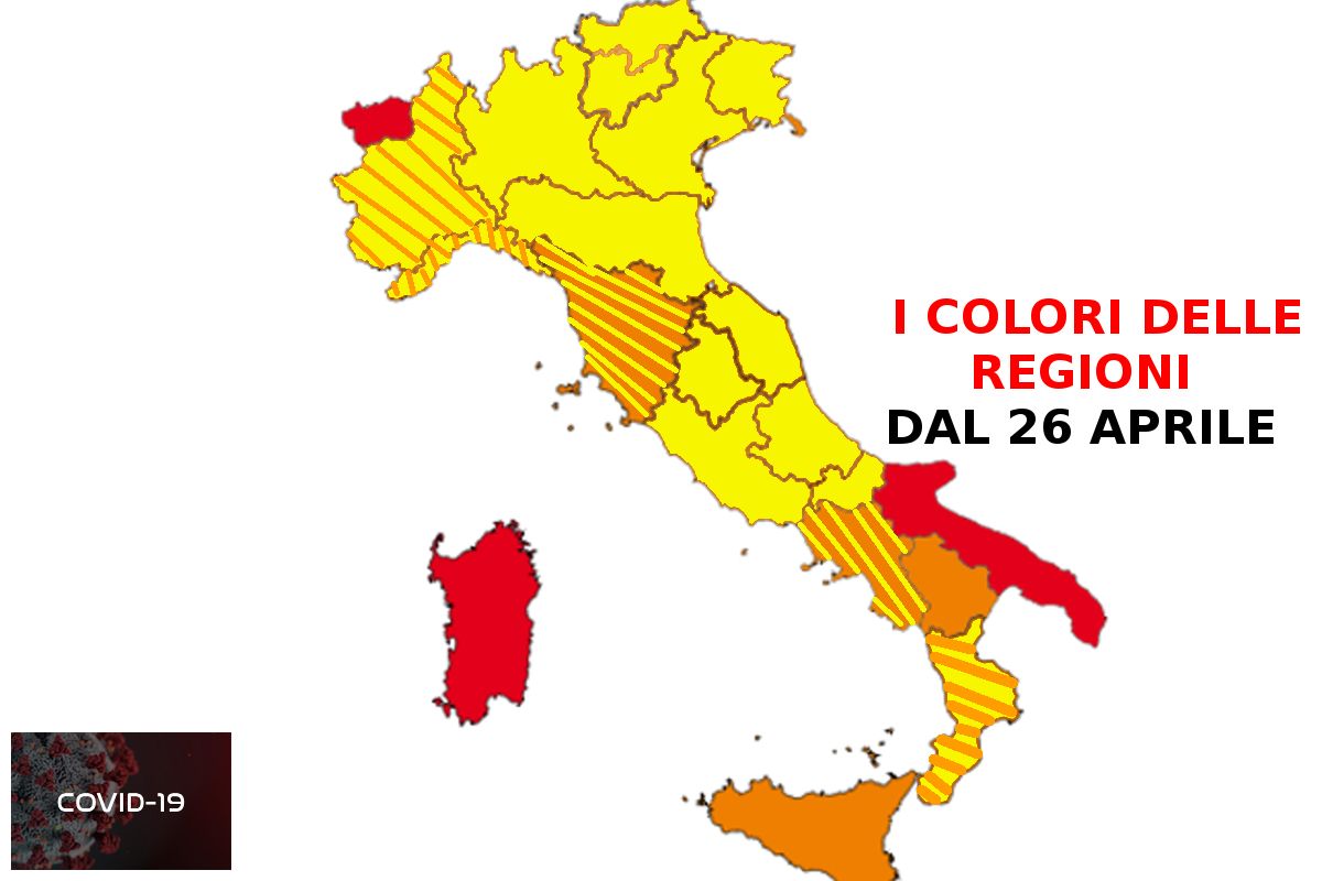 colori delle regioni 26 aprile 2021