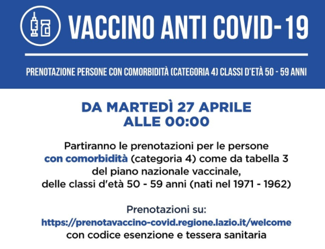 Vaccino anti Covid Lazio