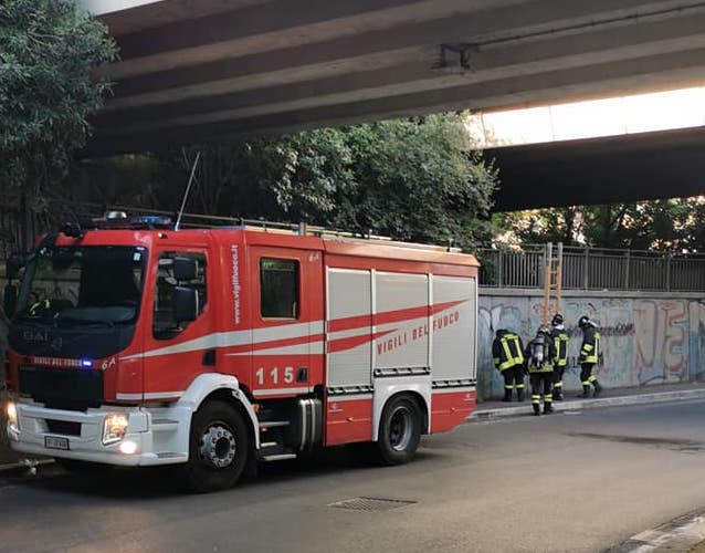 incendio via Ugo della seta