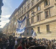 scontri manifestazione per Israele