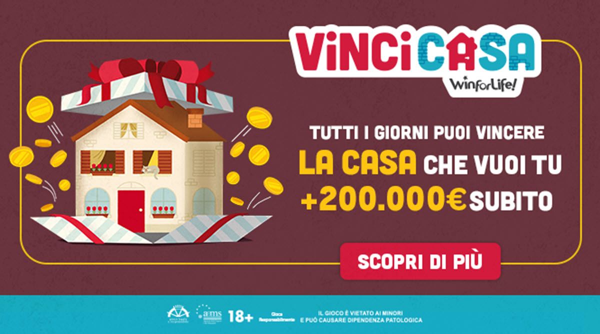 VinciCasa i numeri estratti oggi