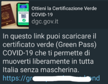 Green Pass, attenzione a questo messaggio WhatsApp: è una pericolosa truffa