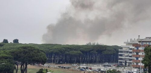 pineta acque rosse incendio ostia