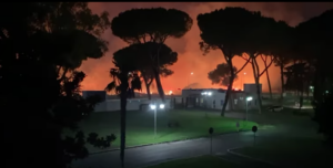 incendio via Tiburtina