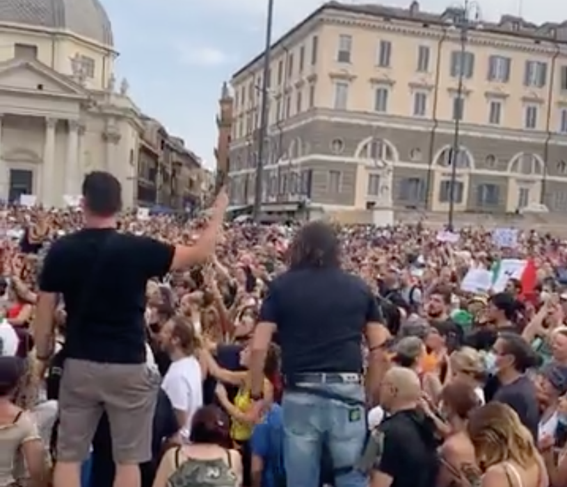 No Green Pass manifestazione Roma 27 novembre 2021