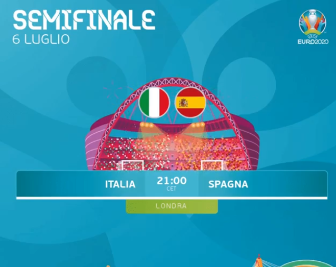 Semifinale Italia-Spagna dove si gioca