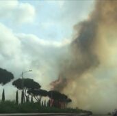 incendio Roma-Fiumicino