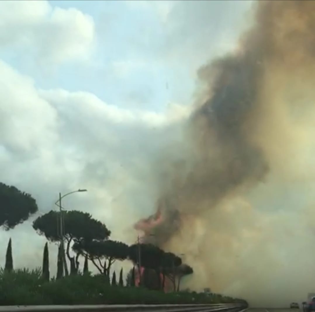 incendio Roma-Fiumicino