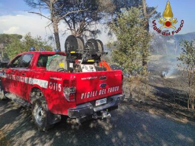 incendio ostia Castel fusano