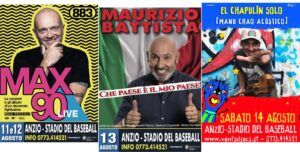 Maurizio Battista, Max Pezzali e Manu Chao ad Anzio