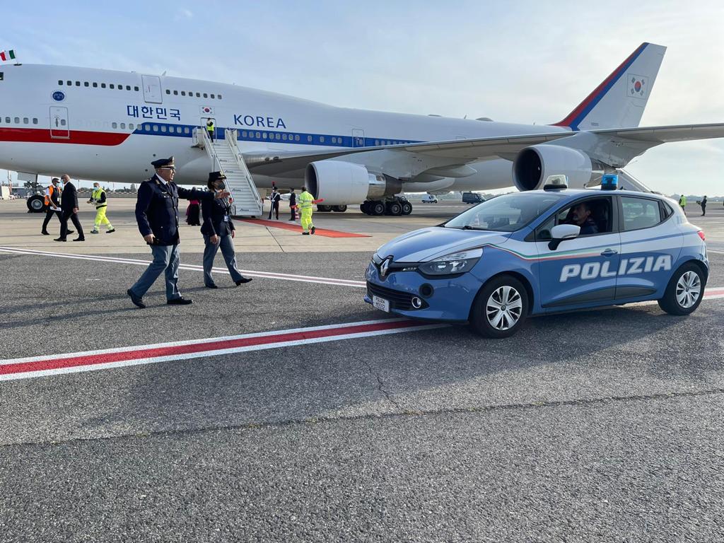 arrivo presidente Corea del Sud