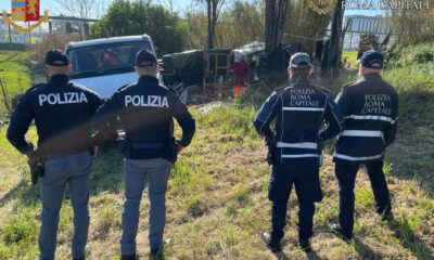 Sgombero insediamento abusivo Parco del Pineto