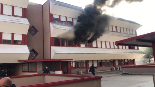 Incendio Caserma Carabinieri Tor di Quinto