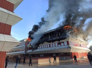 Incendio Caserma Carabinieri Tor di Quinto