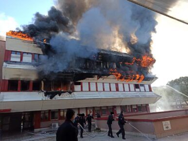 Incendio Caserma Carabinieri Tor di Quinto