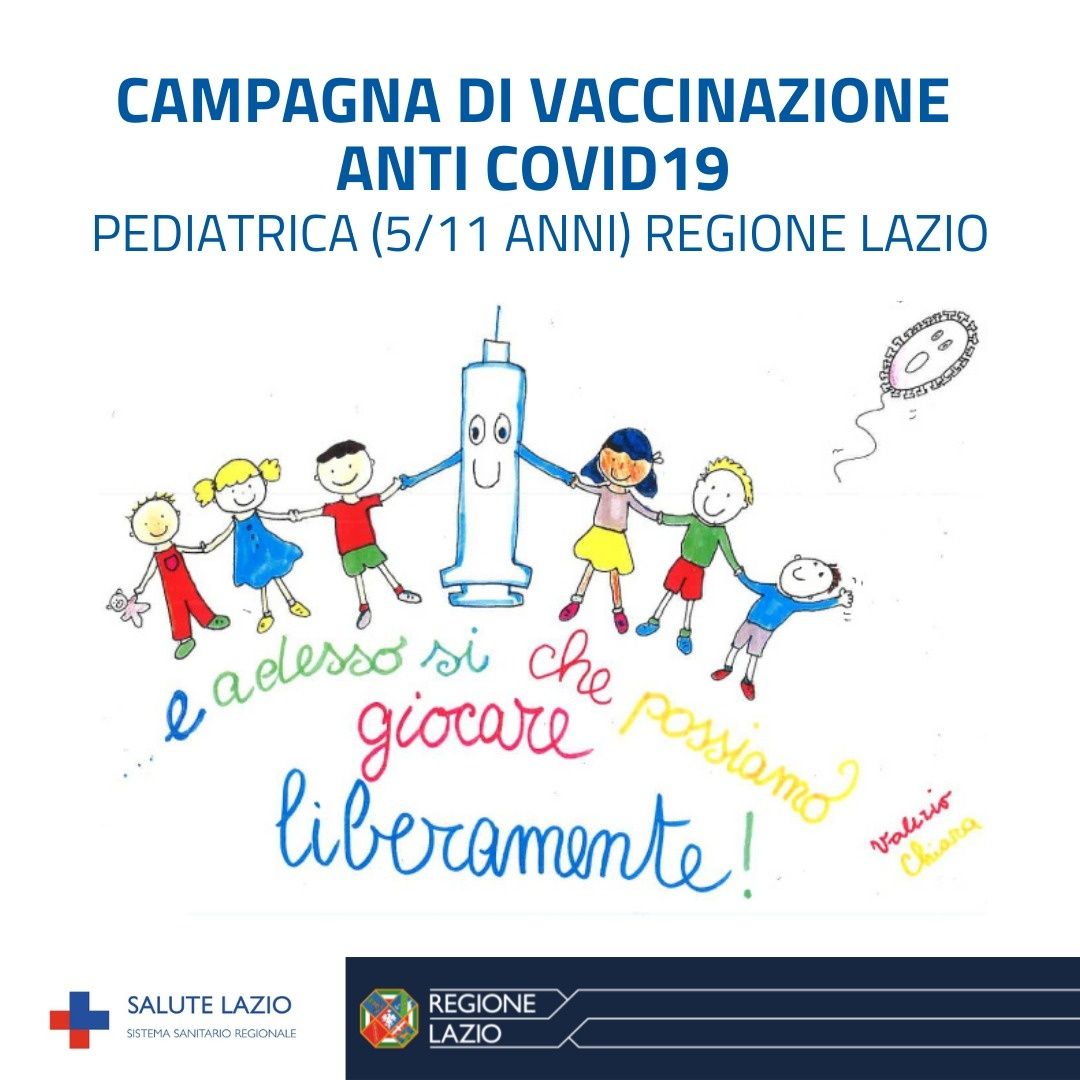 Lazio, al via le vaccinazioni pediatriche: le prenotazioni a partire dal 13 dicembre