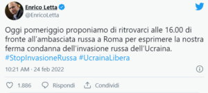 manifestazione sotto ambasciata russa