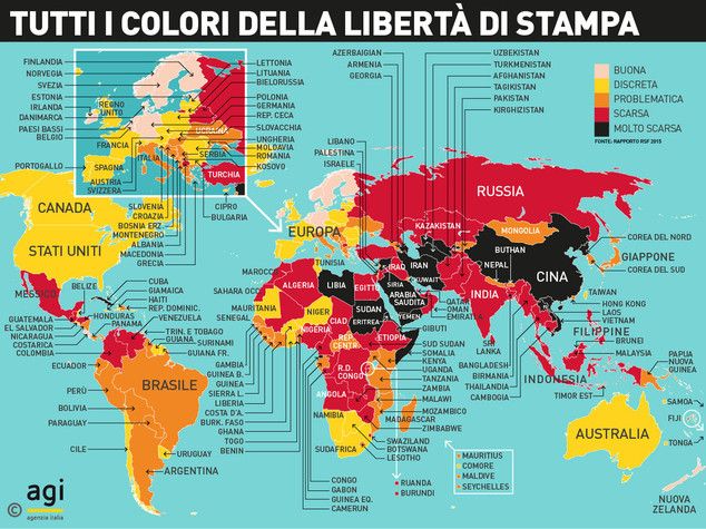 libertà di stampa nel mondo