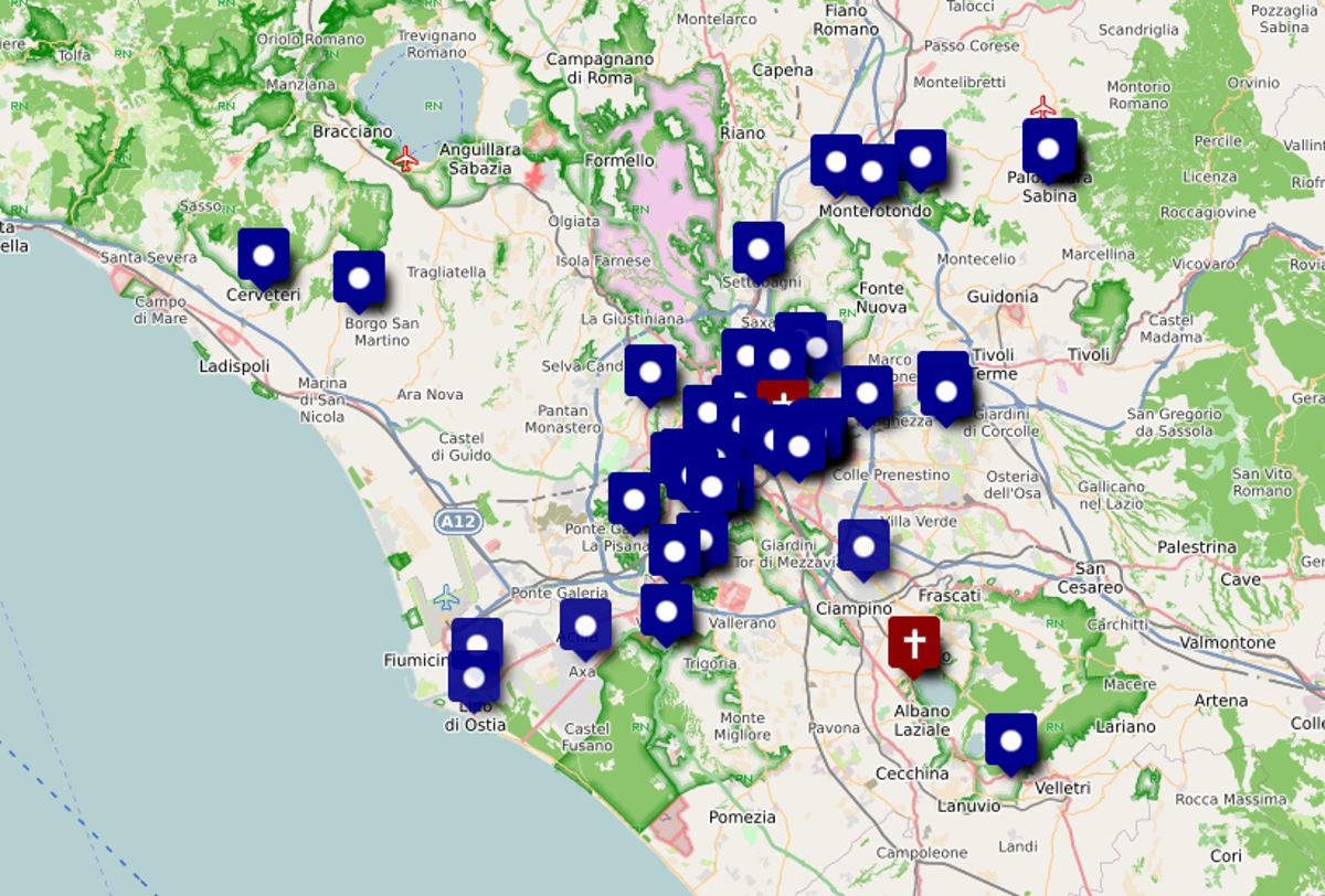 mappa ristoranti no green pass roma