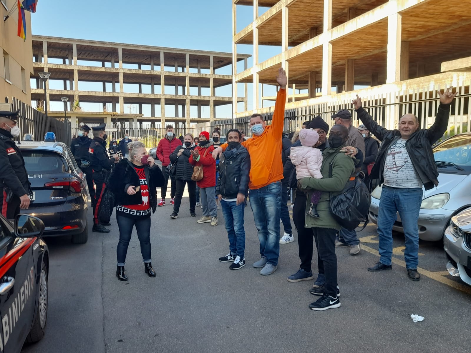 protesta sgomberati Salzare