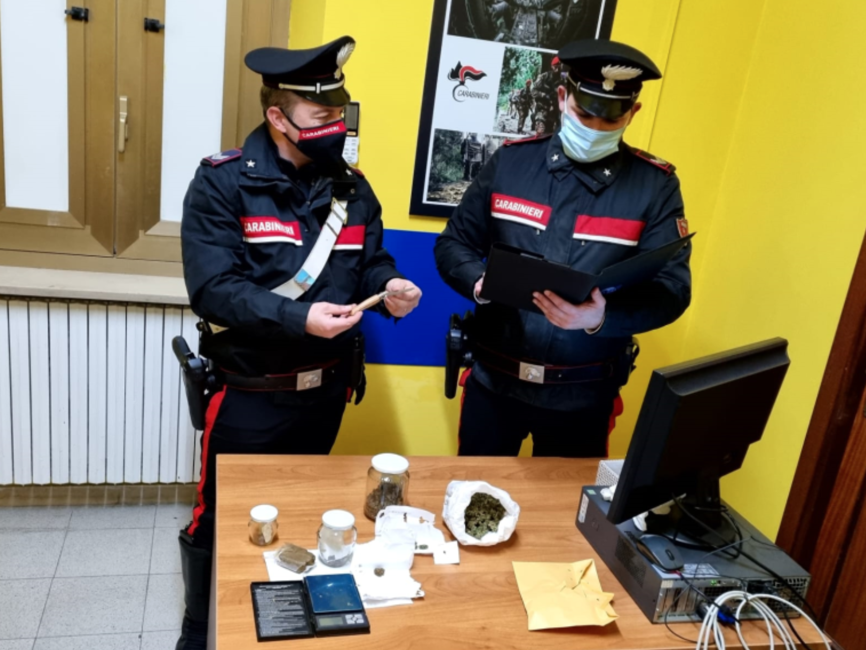 droga sequestrata dai carabinieri