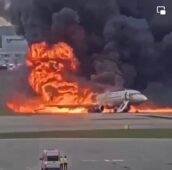 aereo a fuoco roma fake news