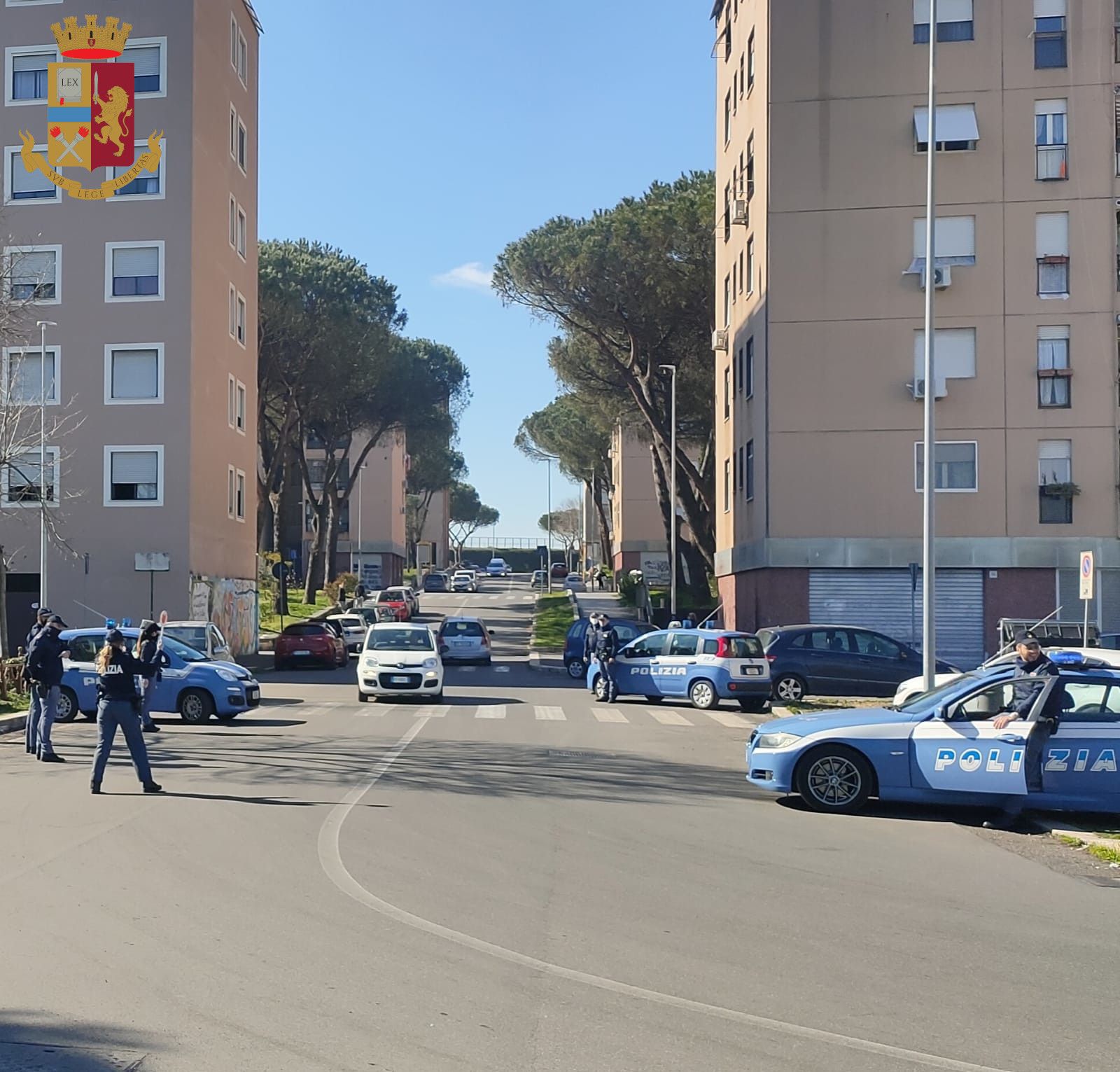 Polizia intervenuta a San Basilio per lo spaccio di droga