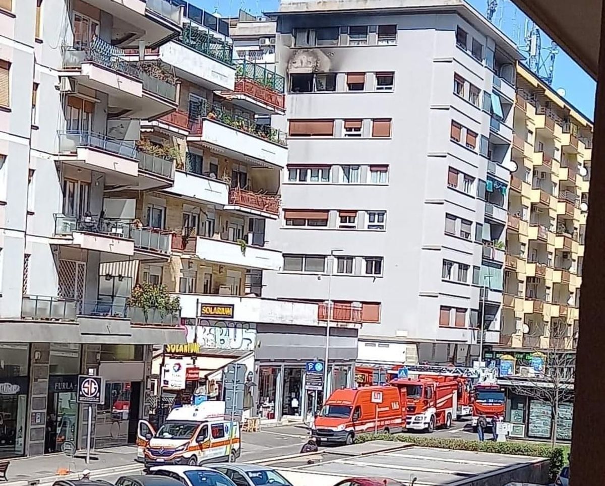 Incendio Viale Libia